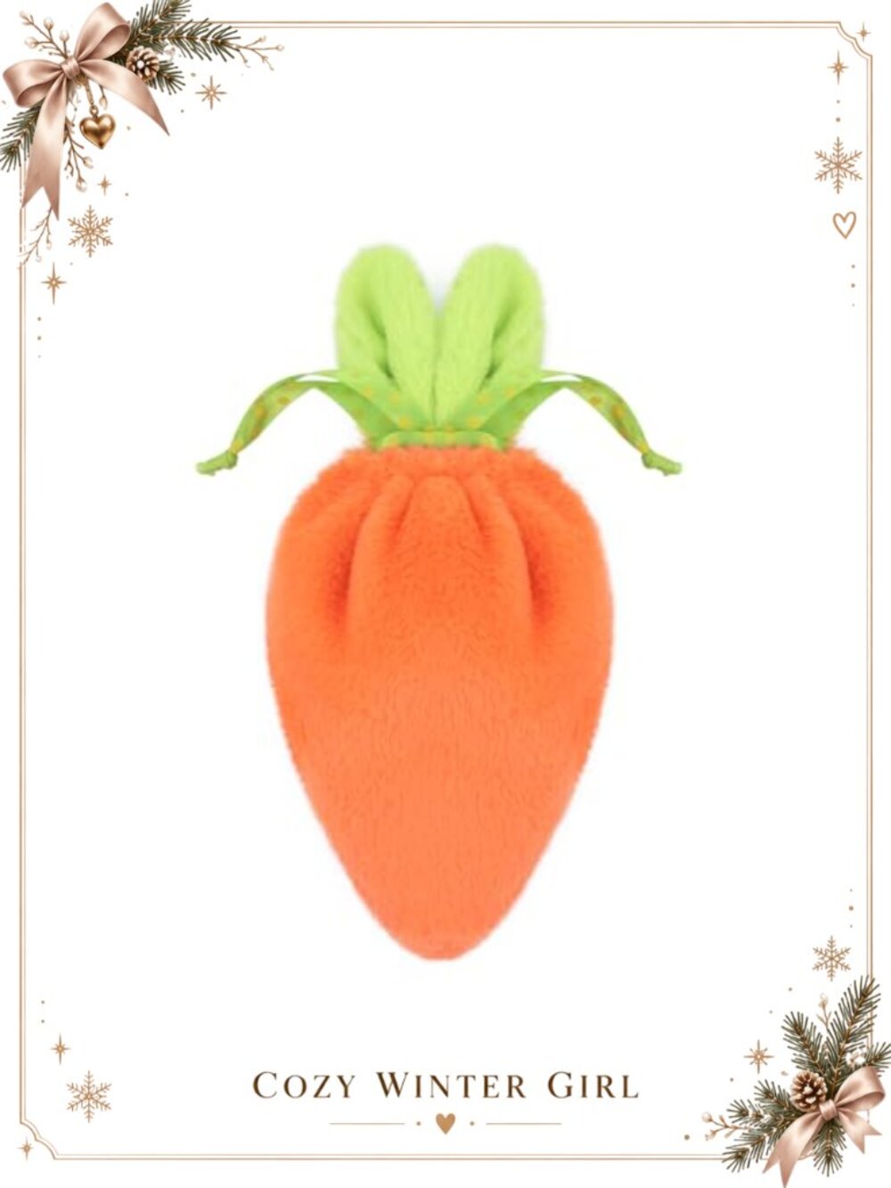 Carrot Candy Gift Bags Handmade Faux Fur Furry Party Favor Decorations Easter